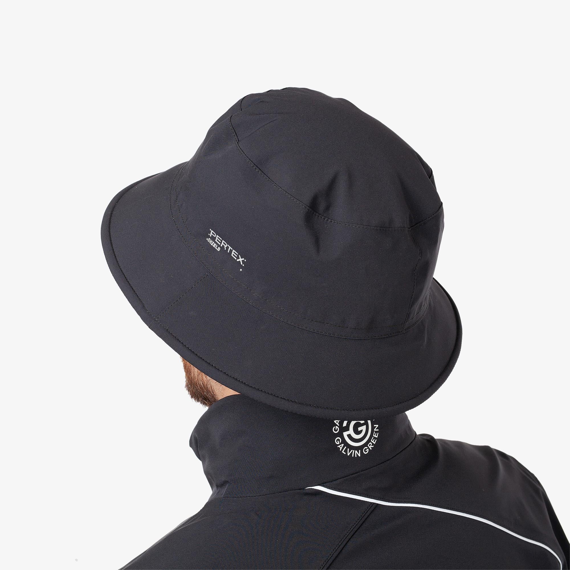 Galvin Green Aiden Dryvr Pertex Waterproof Bucket Hat Black